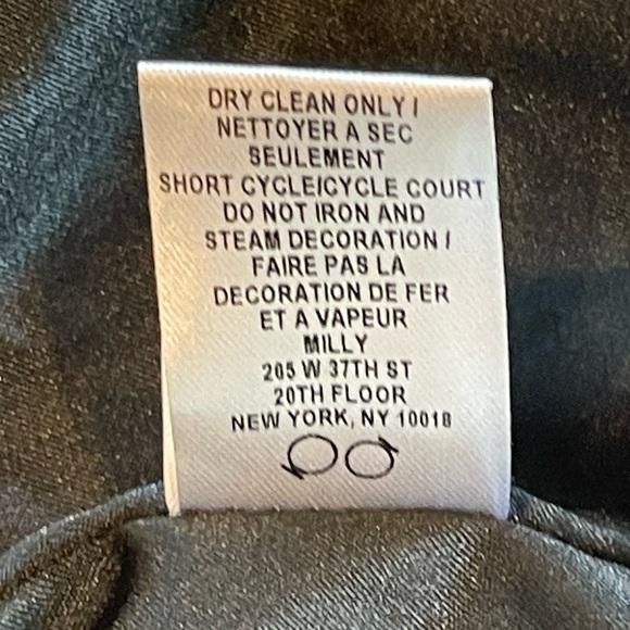 Milly Sequin Midi Skirt, stretch w/ waist band, zip, EUC, black/gold, sz8 - Picture 11 of 11